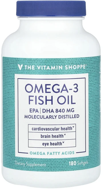 프리미엄상품 The Vitamin Shoppe 오메가3 피쉬 오일 1200mg 소프트젤 180정 부모님챙기세요, TheVitaminShoppe오메가3피쉬오일1200mg, 1개 - 쿠팡