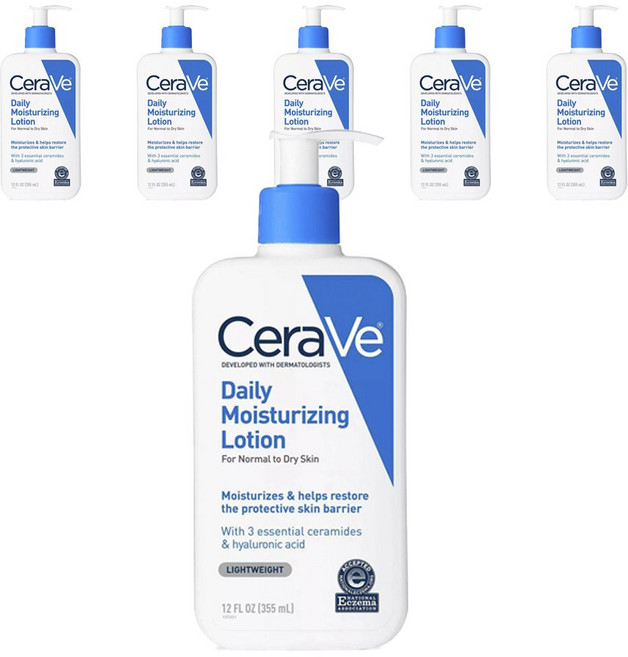 CeraVe 適樂膚 長效清爽保濕乳 中乾肌適用, 6瓶, 355ml