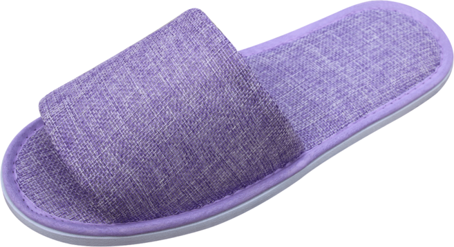 디딤 일회용 슬리퍼 호텔 여행 기내 실내화 린넨천 거실화, 바이올렛, 1개