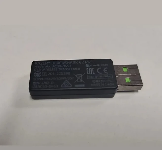 Razer Blackshark V2 Pro 2023 게임용 헤드셋 교체 용 USB 어댑터 예비 RC30-0453 이어 패드 용 기존 USB, 01 Black
