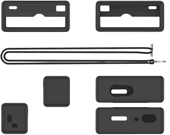 코닥 차메라 키체인 끈이 달린 실리콘 케이스 미니 정밀한 컷아웃 및 스크래치 방지 커버, 02 black