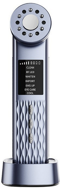 手持冷熱冰敷美容儀，面部按摩提拉緊緻，光子嫩膚儀 M99, 英文版, 灰色