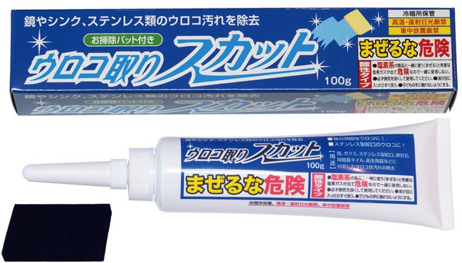 日本鈴木油脂 鏡面不鏽鋼除垢劑 100g - 水垢剋星、玻璃潔淨、鏡子亮晶晶, 1個