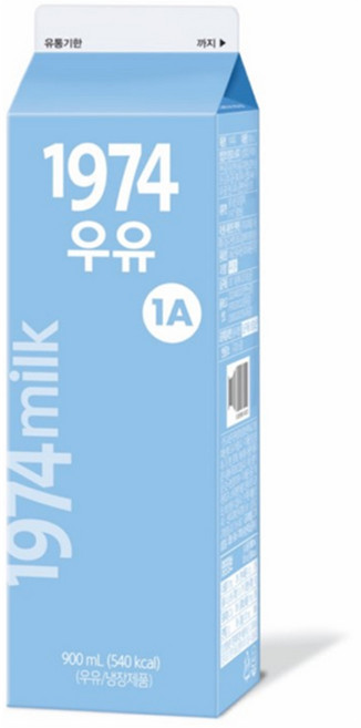 1974 우유, 4개, 900ml