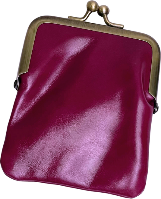 牛皮復古珠扣口金零錢包 招財 方便攜帶 多色可選