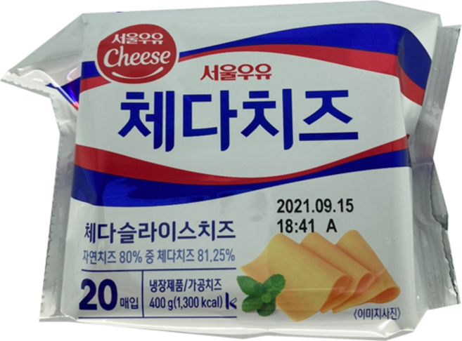 서울우유 체다슬라이스 치즈 (20매), 360g, 1개
