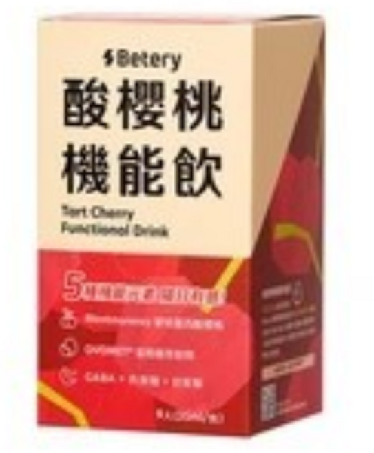 Betery 酸櫻桃機能飲, 1個, 酸櫻桃機能飲(9入/盒), 35ml