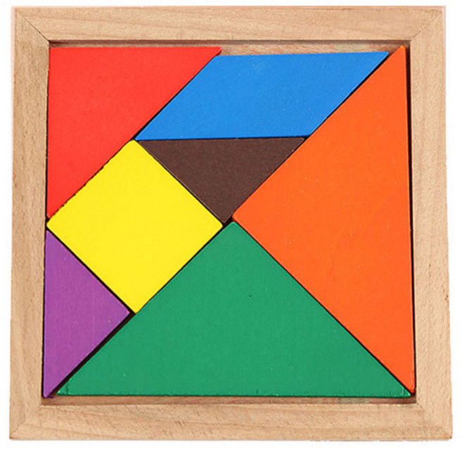 나무 무지개 칠교 놀이 탱그램