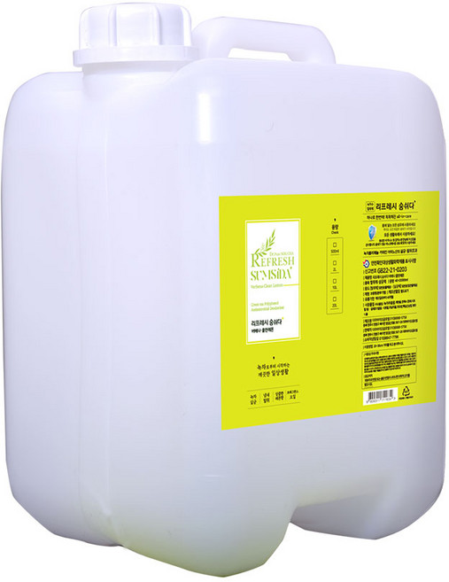 리프레시숨쉬다 섬유 실내 범용 탈취제 버베나클린레몬, 1개, 20L
