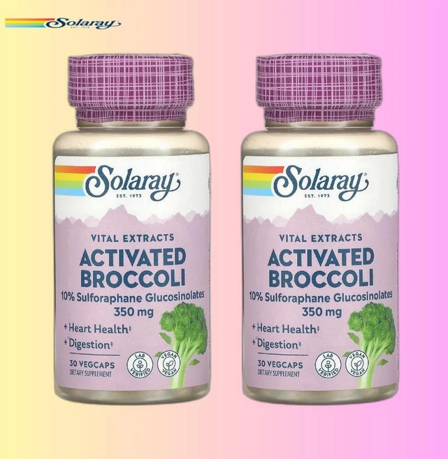 솔라레이 설포라판 브로콜리 새싹 미로시네이즈 글루코시놀레이트 30캡슐 2통 십자화과 채소, 30정, 2개 - 쿠팡