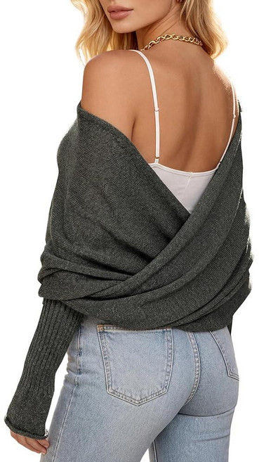 AlisOker Sweater Shawl Wraps for Women Criss Cross Knit Soft Warm Bridal Shrug Bolero Crop Scarf w