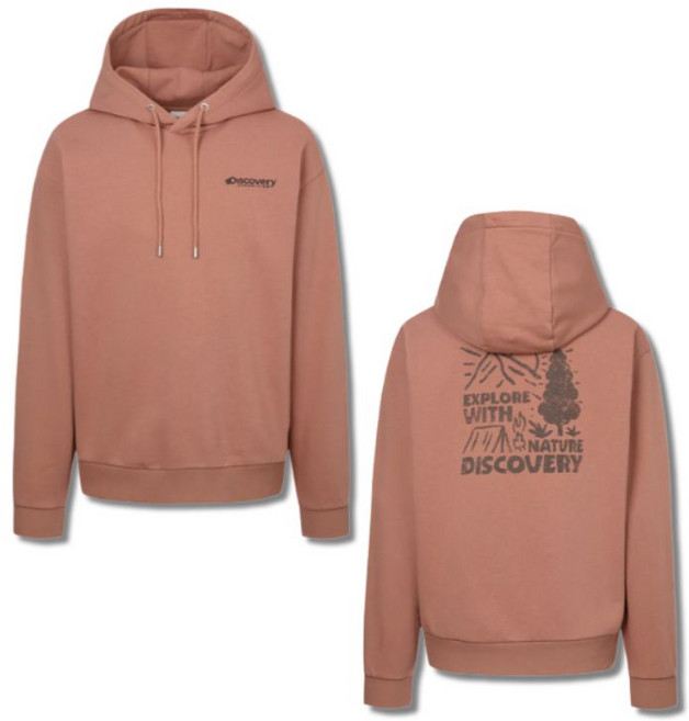 백화점정품 디스커버리 후드 티셔츠 남녀공용 그래픽 워싱 빈티지 베이직 긴소매 긴팔