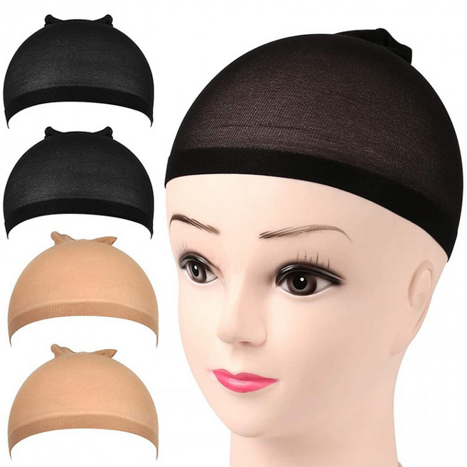 고탄력 망사 네트 가발착용 헤어망 모자 가발고정 통가발 가성비 가심비, 02스판가발망2P-블랙, 1개