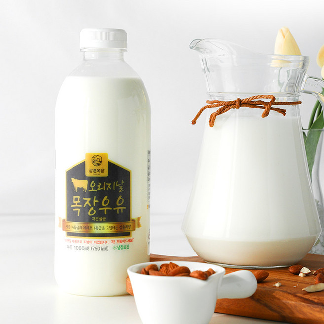 강훈목장 오리지날 목장우유 1000ml 2개, 1L