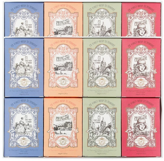 [뱅네프생토노레] 1779 사봉 파퓨메 프랑스향 향수비누 8종 세트, 135g, 16개입 - 쿠팡