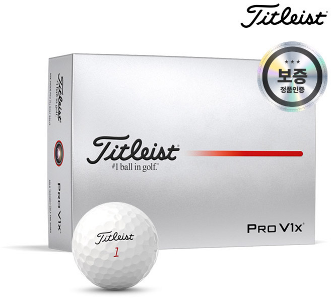타이틀리스트 2025 PRO V1X 더즌 골프공 4피스, 화이트, 12개입, 1개