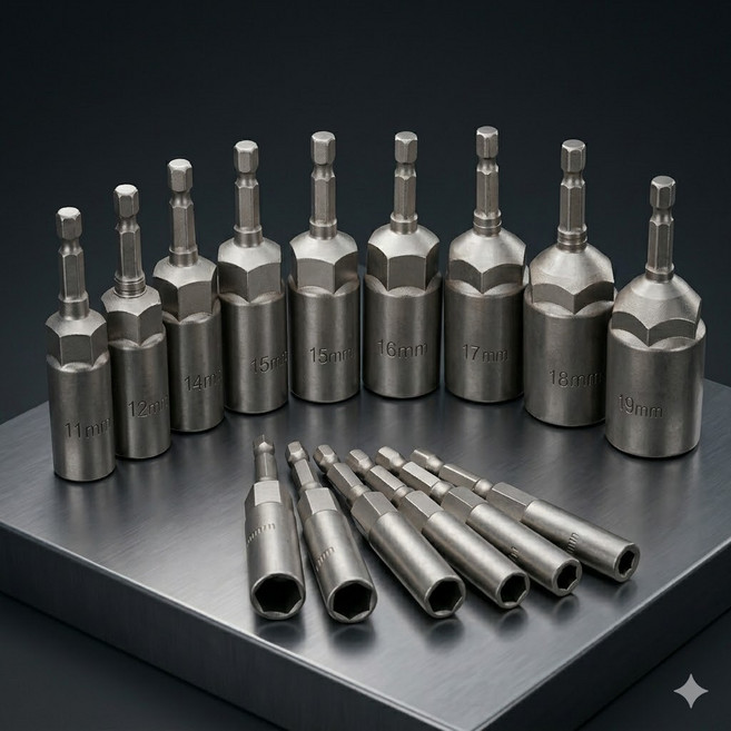 롱비트소켓세트 임팩렌치롱비트소켓 육각비트소켓 임팩트소켓세트 15P, 1개