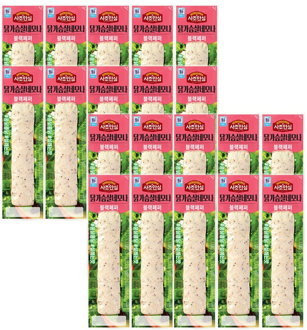 대림 사조안심 닭가슴살 네모나 블랙페퍼 80g 20개