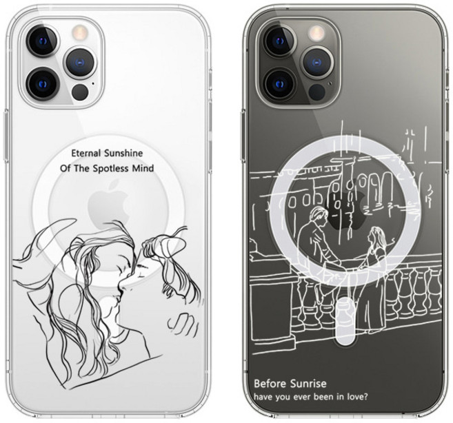 아이폰16 시리즈 영화 커플 투명 맥세이프 케이스