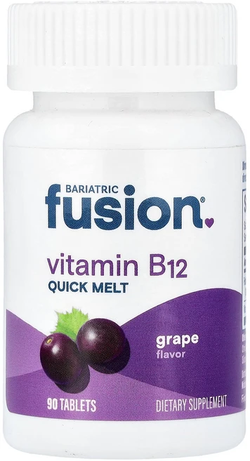 Bariatric Fusion 바리아트릭 퓨전 비타민B12 퀵멜트 그레이프 90 태블릿 건강유지 영양제, Bariatric Fusion 바리아트릭 퓨전 비타민B, 1개, 90정 - 쿠팡