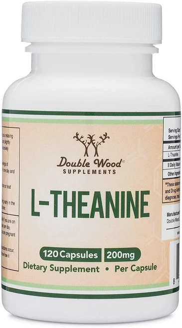 Double Wood L-Theanine 더블우드 엘 테아닌 200mg 120캡슐, 1개, 120정 - 쿠팡