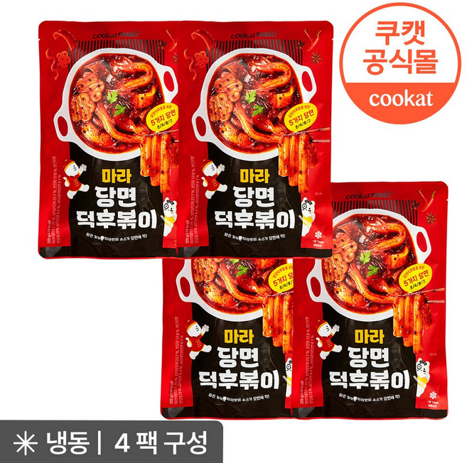 쿠캣메이드 마라 당면덕후볶이, 340g, 4개
