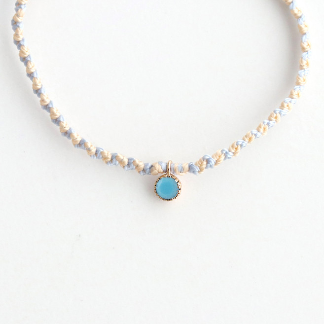 [블루알로] 서울 탄생석 우정 커플 매듭 실 팔찌