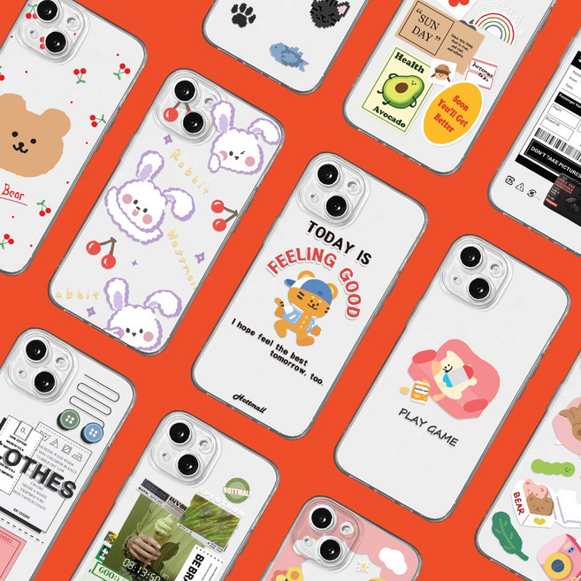 핫티몰 아이폰 12 투명 캐릭터 휴대폰 케이스