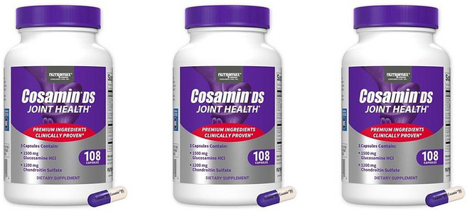 Nutramax 코사민 DS 108정 3팩 Nutramax Cosamin DS Joint Health Supplement with Glucosamine, 3개