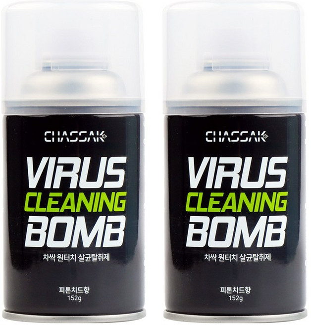 차싹 차량용 원터치 살균 탈취제 피톤치드향, 112g, 2개