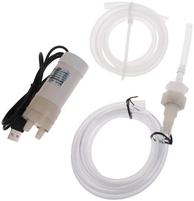 소형 진공 미니 강력한 전기 워터 펌프 어항 물 교환기 5V 2A 전기 흡입 플러스 배수구 USB 커넥터 신, 04 5 meters