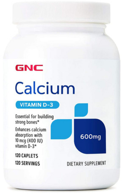 GNC 칼슘 비타민 D-3 600mg 120캡슐 Calcium, 1개, 120정
