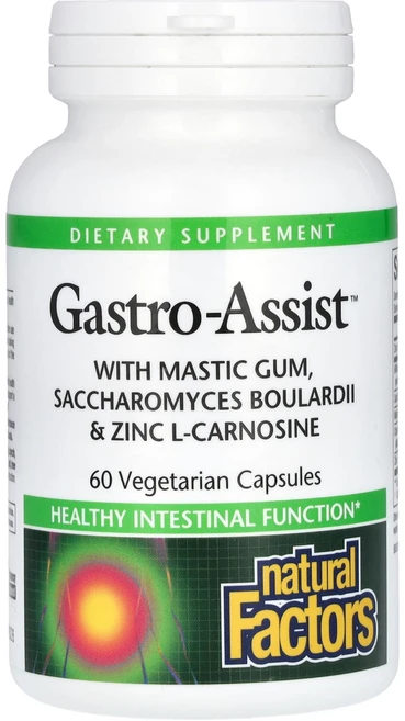 고급최고의영양제 Natural Factors Gastro-Assist 매스틱 검 사카로미세스 보울라디 및 아연 L-카르노신 함유 베지 캡슐 60정 좋습니다 할인중, NaturalFactorsGastroAssist매스틱검, 1개 - 쿠팡