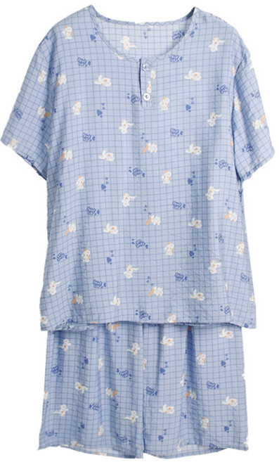 폭스 풍경인견 반팔 투버튼 잠옷세트 E4 남주니어