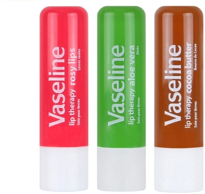 바세린 립테라피 립밤 스틱형 3종, 1개, 4.8g, 로지립스+알로에+코코아
