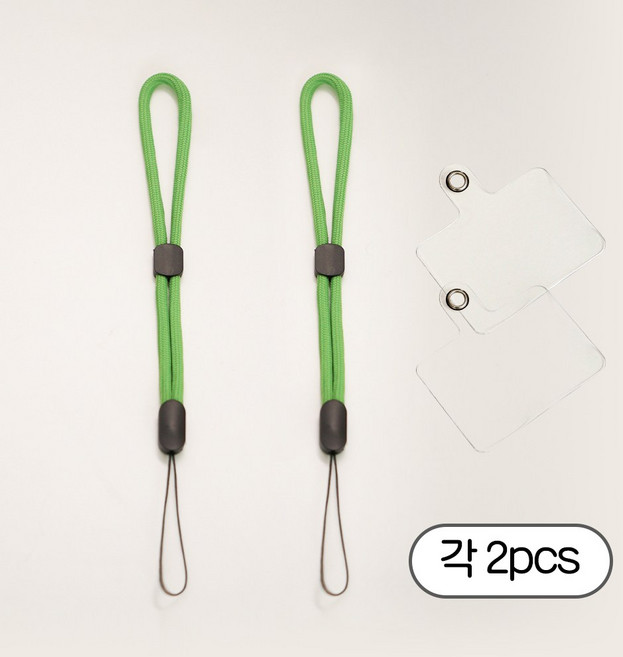 디어플레이스 휴대폰 심플 스포츠 도난방지 핸드 스트랩 + 태그홀더, 1세트, SH3 x 스프라우트 그린