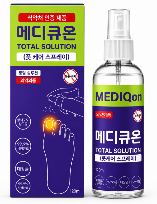 메디큐온 의약외품 살균소독 풋케어 스프레이, 1개입, 1개, 120ml