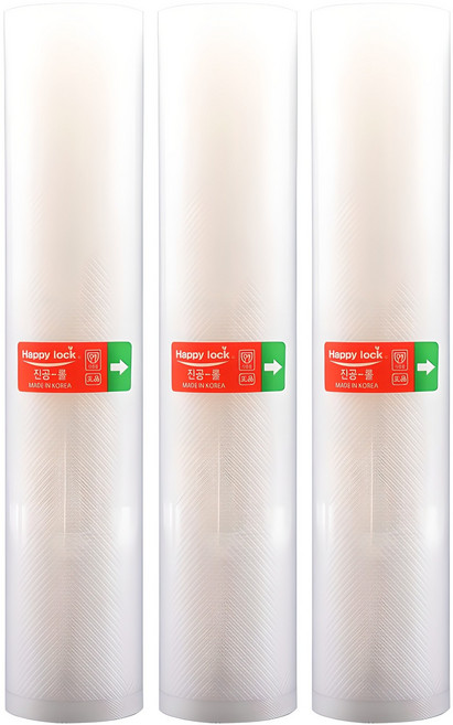 해피락 가정용 진공포장지 대형롤 28cm x 5m, 3개