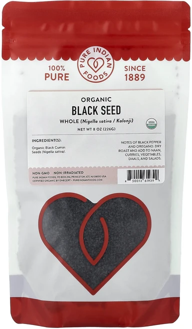 새해 첫좋은선물 Pure Indian Foods 유기농 블랙씨드 통맛 226g(8oz) 제대로 할인합니다, PureIndianFoods유기농블랙씨드통맛226g8o - 쿠팡