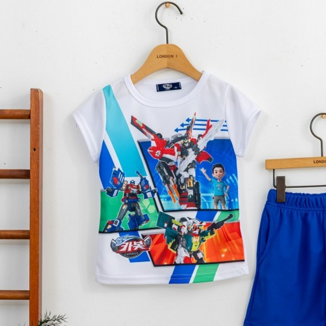 헬로카봇 남아옷 마이티캅스 반팔 런던아이