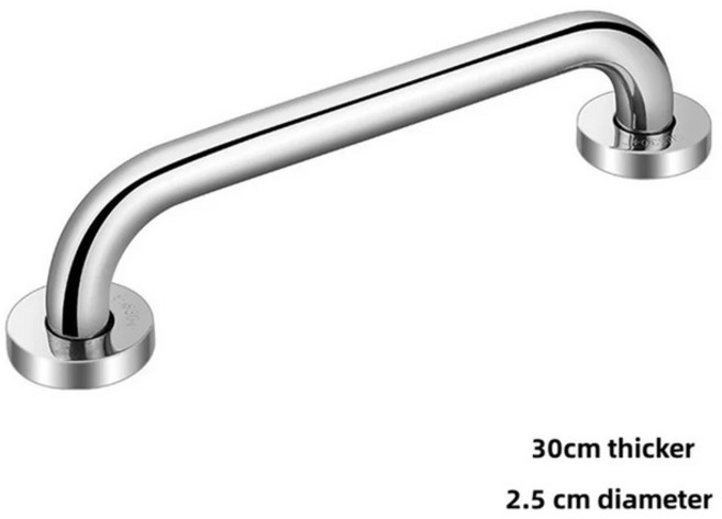 스텐핸드레일 스테인레스 스틸 샤워 그랩 바 안전 핸들 욕실 밸런스 핸드 레일 지지대 욕조 변기 욕실용, [05] 스텐핸드레일 30cm thicker, 1개