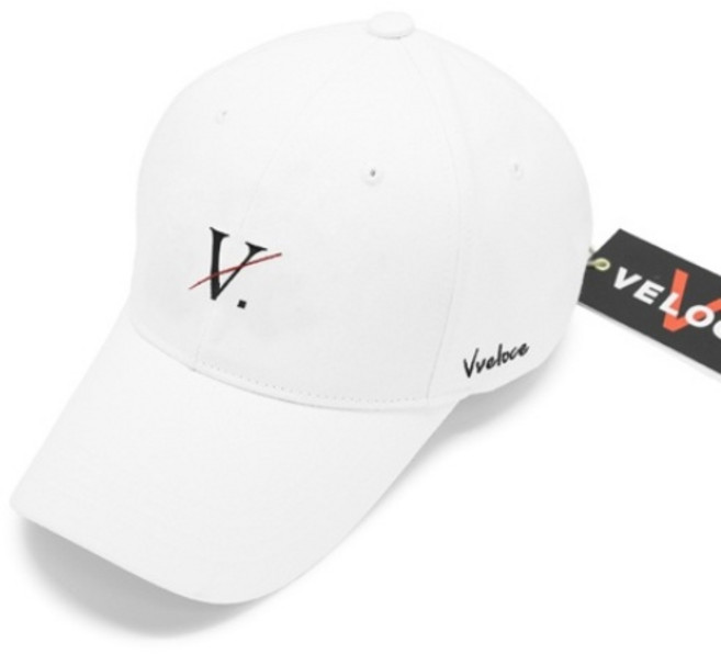 뷔벨로체 Small logo DG 하드핏 볼캡 화이트