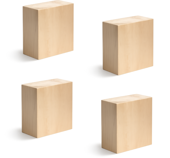 숲인더시티 우드카빙 나무목재 바스우드, 1세트, 5X10X15cm 2개