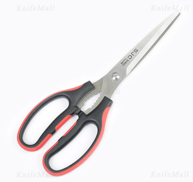 양손 주방가위 250mm (톱니) 고기 갈비 다용도 가위, 레드블랙, 레드블랙, 1개