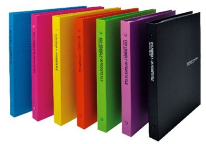 청운 에코프렌들리 클리어파일 A4 30매 합지 커버 클리어화일 30P 색상선택, 검정