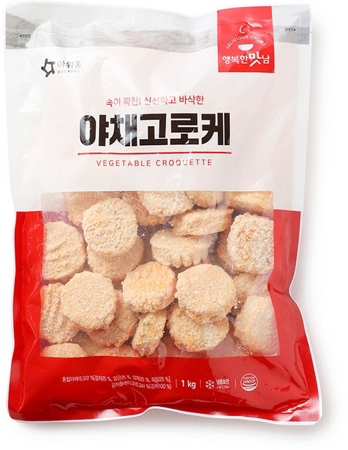아워홈 행복한맛남 야채고로케, 1kg, 2개