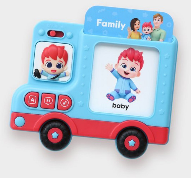 핑크퐁 베베핀 영어 카드 버스, 1개, 혼합