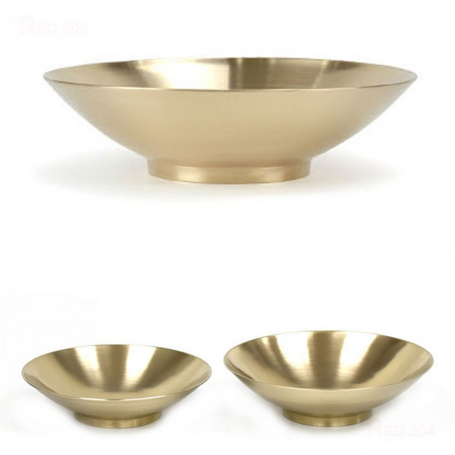 방짜유기 대접 비빔냉면 비빔국수 막국수 그릇 한정식 유기 면기 면그릇 지름 26.3cm 28.6cm, 1개, 2호, 유기/놋