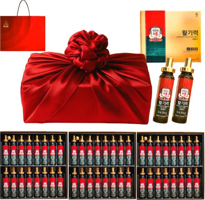 정관장 활기력 48병(16병 X 3개) 선물세트 고급 보자기 포장, 1개, 960ml