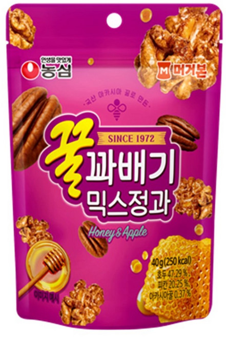 꿀꽈배기 믹스정과, 2개, 40g